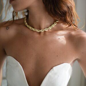 12th Tribe Athena Gold Rope Chain Necklace Size O/SO/S